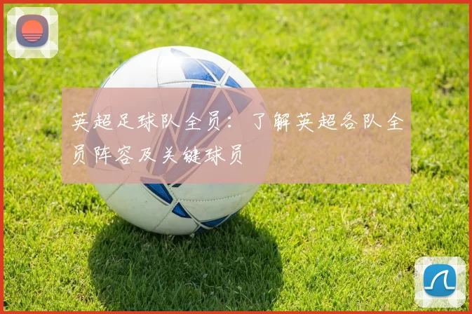 英超足球队全员:了解英超各队全员阵容及关键球员