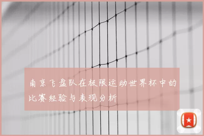 南京飞盘队在极限运动世界杯中的比赛经验与表现分析