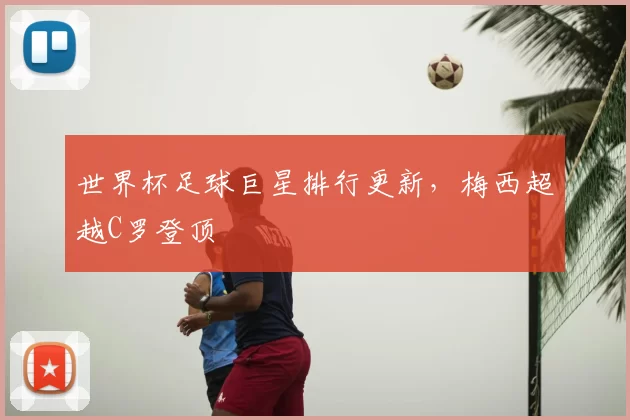世界杯足球巨星排行更新,梅西超越C罗登顶
